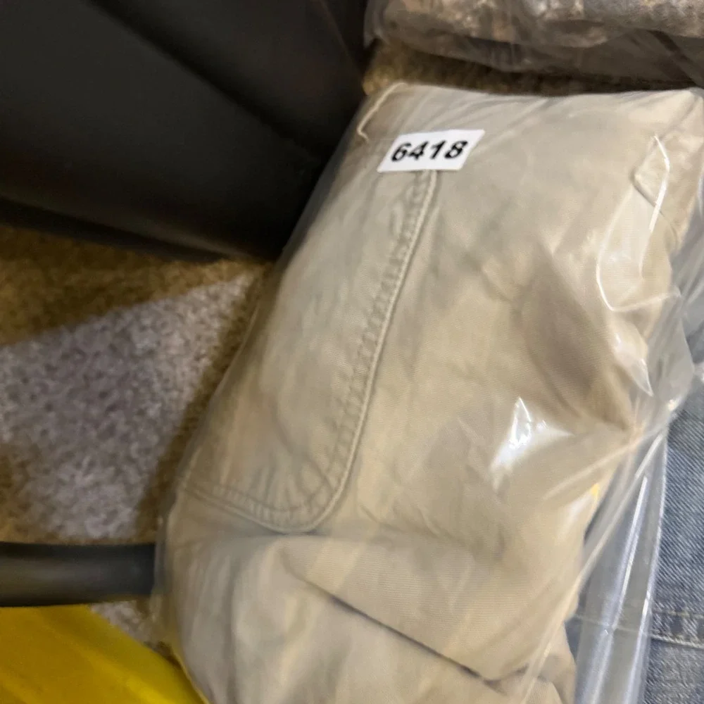 Carhartt‎ Mens Khaki Canvas Work Pants Toyota Logo Utility Carpenter 38x30